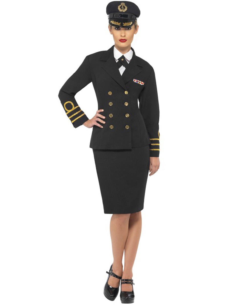 Cl450 Navy Officer Pilot Sailor Flight Captain Women Uniform Fancy Dress Costume Ebay